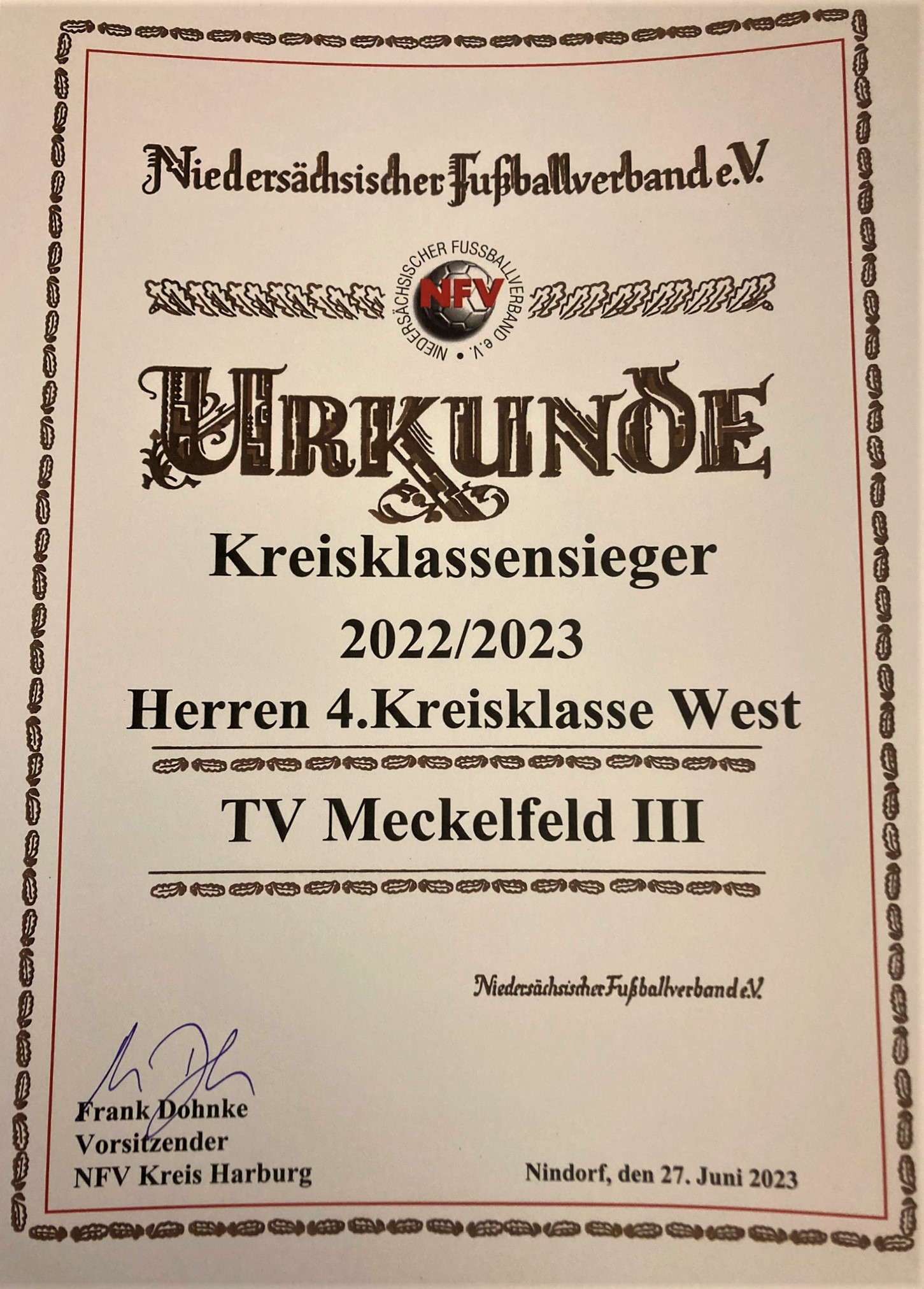 Urkund Meister III. Herrren